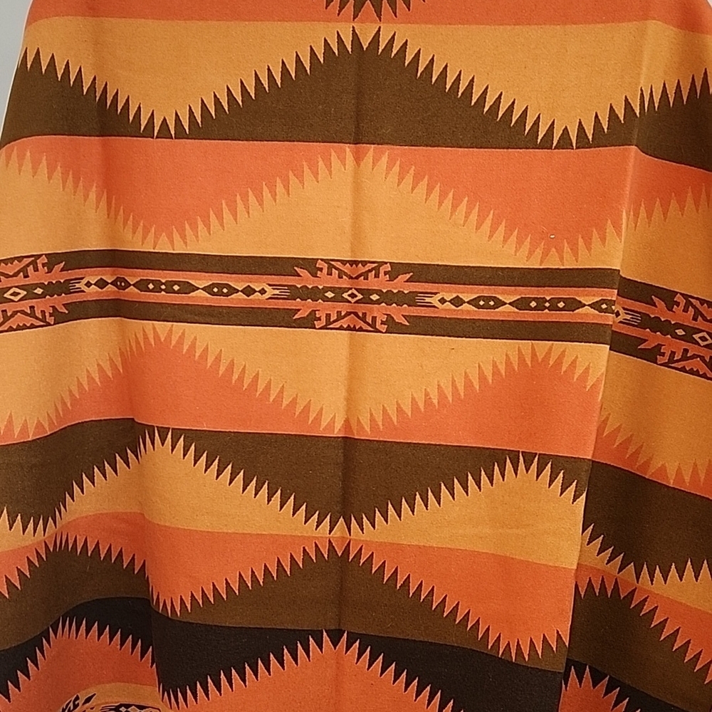 Orange and Brown Vintage Pendleton Blanket